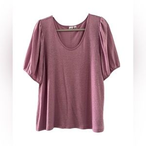 EUC Gap Puffy Sleeves Pink Top Women’s Size: XL